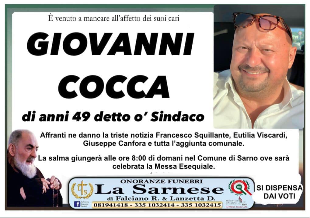 Noi Moderati Salerno e la solidarietà a Giovanni Cocca: “Un vile gesto”