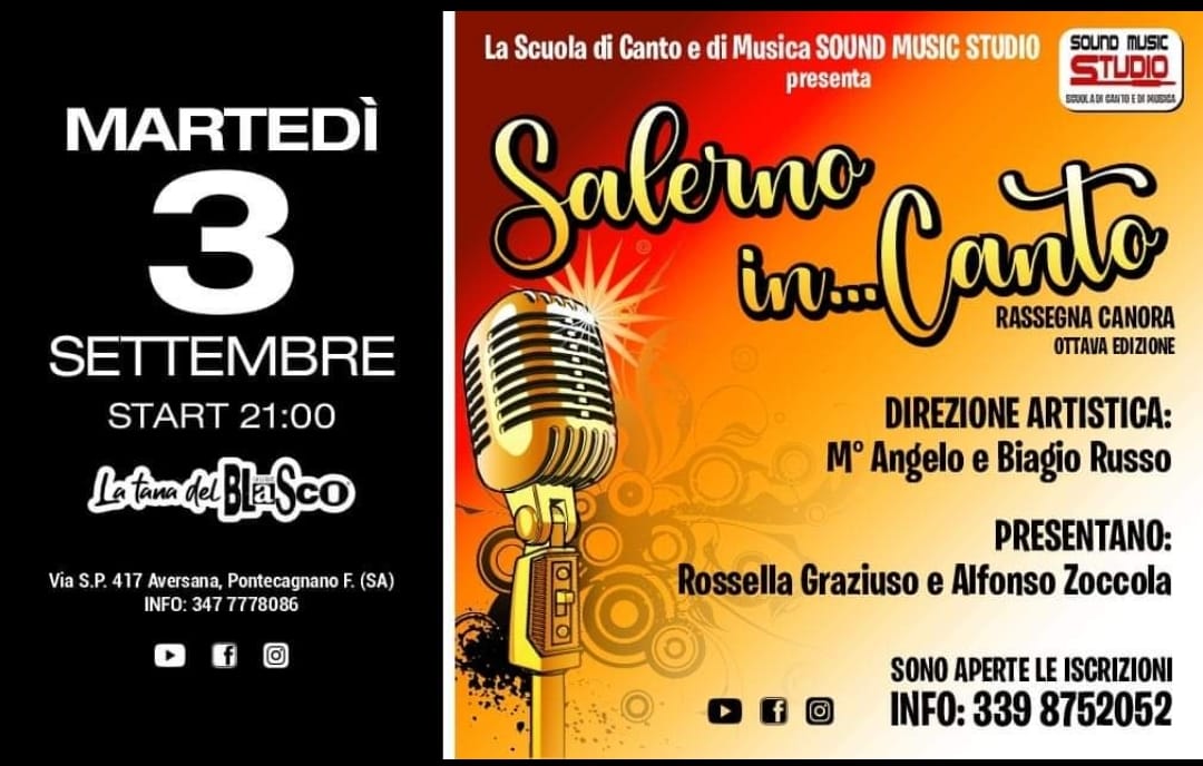 Al via l’ottava Edizione della kermesse canora “Salerno in…Canto”