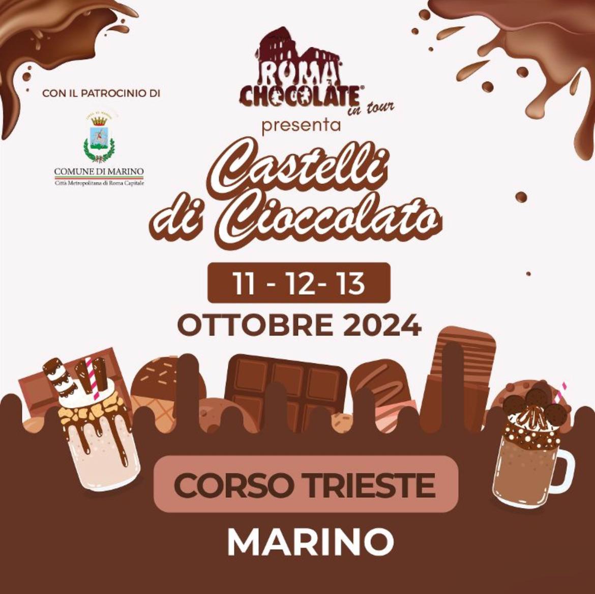 MARINO NEL FINE SETTIMANA TORNA “CASTELLI DI CIOCCOLATO” 